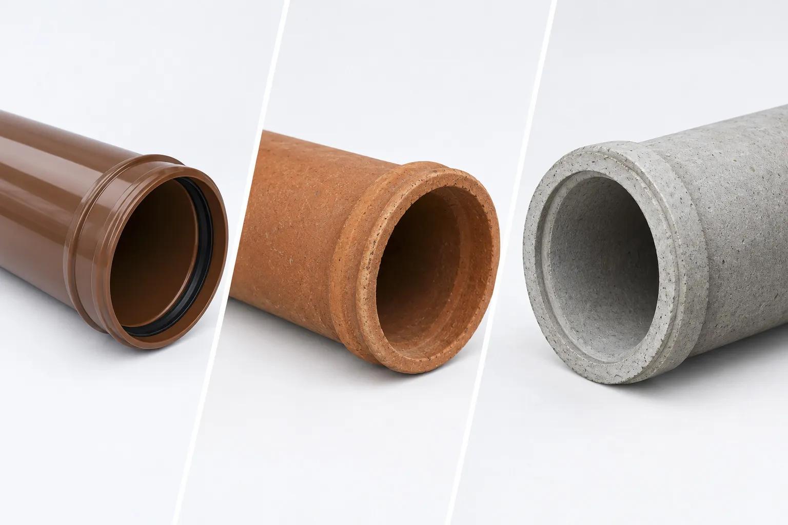 Plastic vs Clay vs Concrete Drainage Pipes: