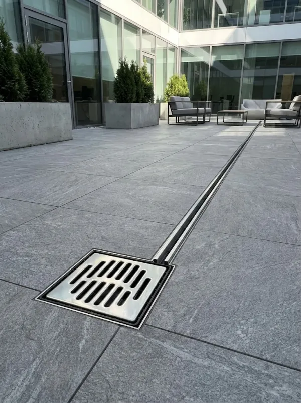 DekDrain Vela A15 Channel Plastic Grate 1m - Edge Slot Drain