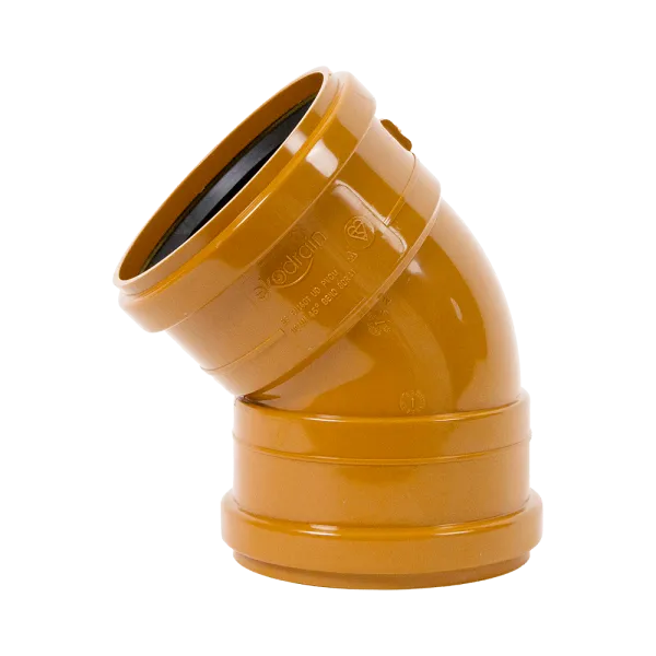 Economy Range 110mm 45° Sewer Drainage Bend – Double Socket