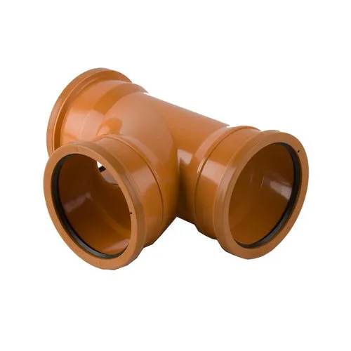 110mm x 110mm 87.5° Sewer Drainage Swept T Branch Junction – Triple Socket