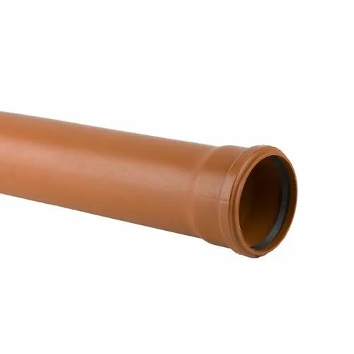 110mm Underground Drainage Sewer Pipe x 6m Single Socket