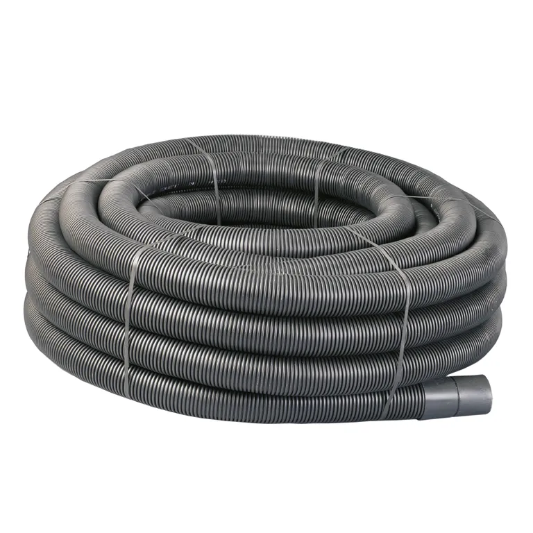 137/160mm x 25m Black Underground Electric Cable Twinwall Ducting Coil