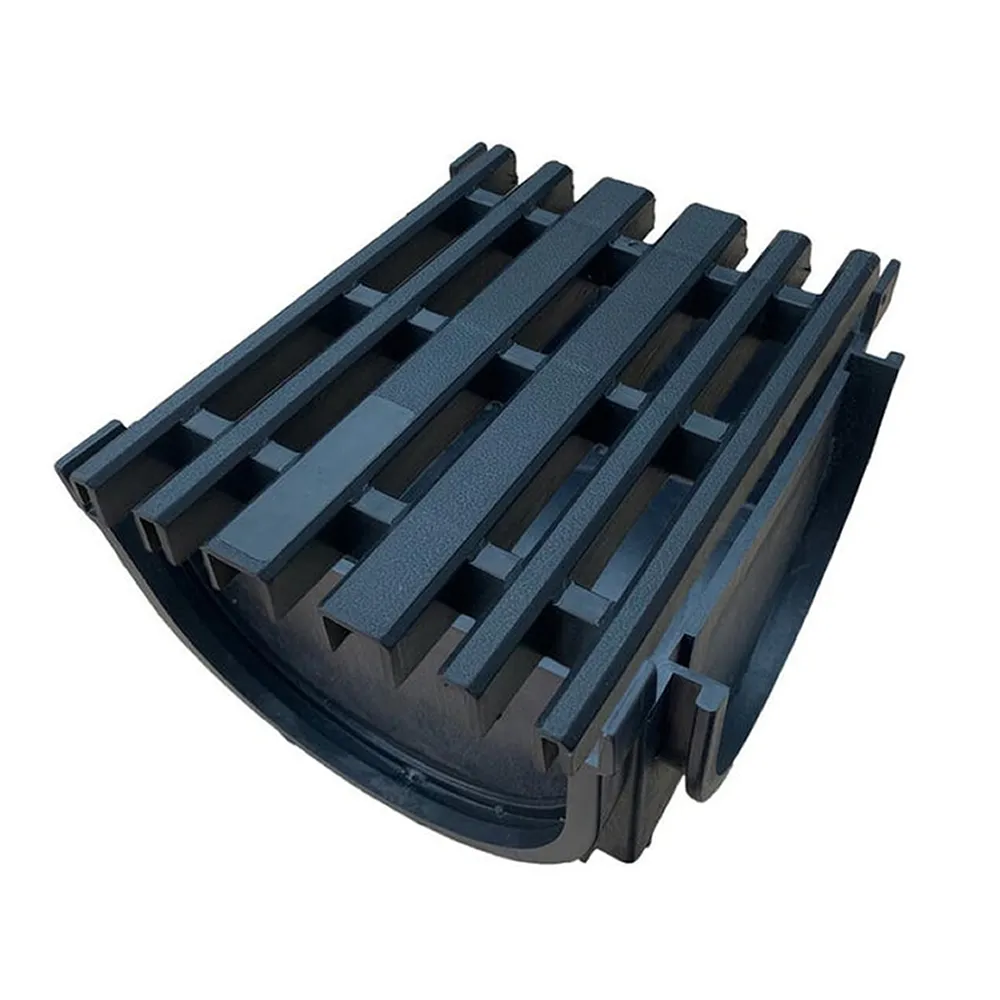 Dek Drain A15 Channel Junction Box Corner Quad with Plastic Grate