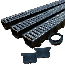 Dek Drain A15 Channel Drainage Garage Pack with Galvanised Grates