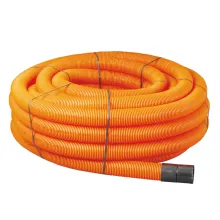 50/63mm x 50m Orange Underground Street Lighting Twinwall Ducting Coil