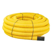 50/63mm x 50m Yellow Underground Gas Twinwall Ducting Coil