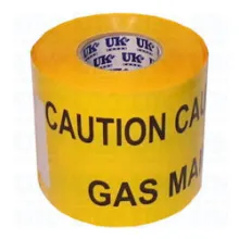 Gas Yellow Caution Warning Marker Tape 365m x 150mm