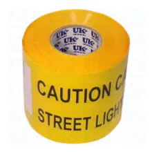 Street Lighting Yellow Caution Warning Marker Tape 365m x 150mm