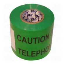 Telephone Green Caution Warning Marker Tape 365m x 150mm