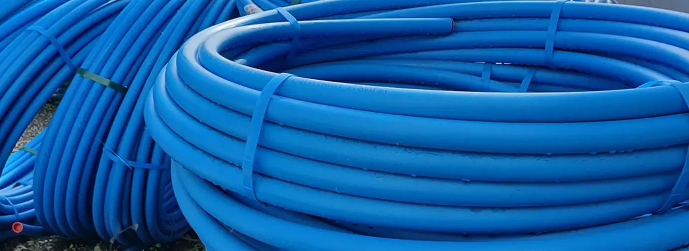 mdpe blue water pipes