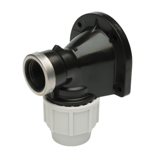 Plasson-Type MDPE Compression Female x Elbow Adaptor For MDPE Water Pipe 