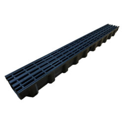 PACK 6 HEAVY DUTY PLASTIC DRAINAGE CHANNEL WITH Metal GRATING MADE IN UK NEW!! 